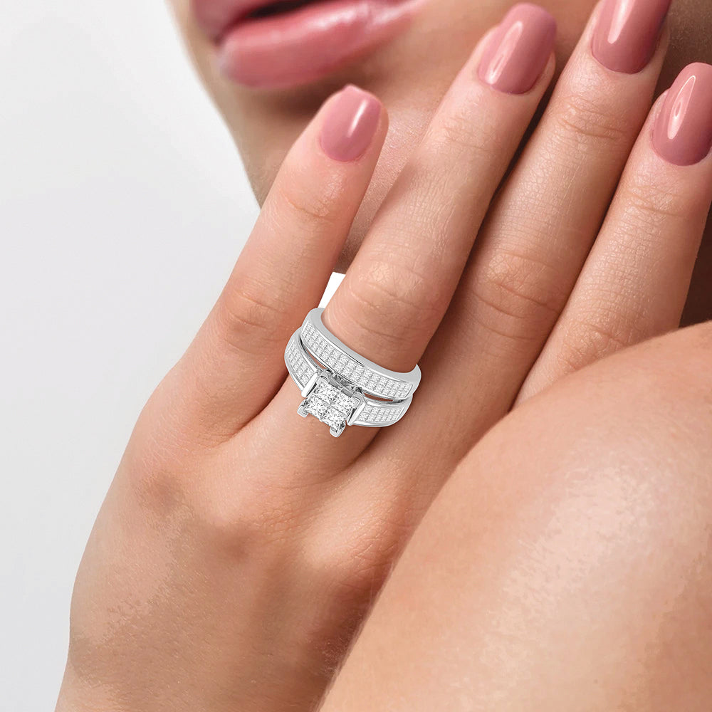 2.00 ct Diamond Bridal Ring in 14K Gold