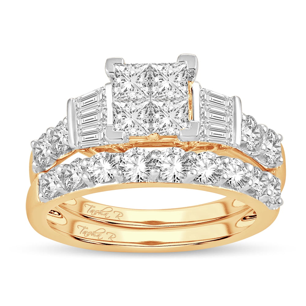 3.00 ct Diamond Bridal Ring in 14K Gold
