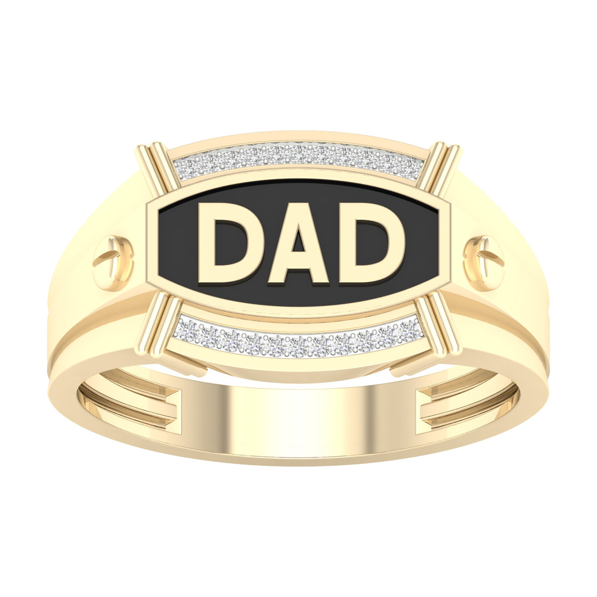 0.08 ct Men's Diamond Ring in 10K Gold