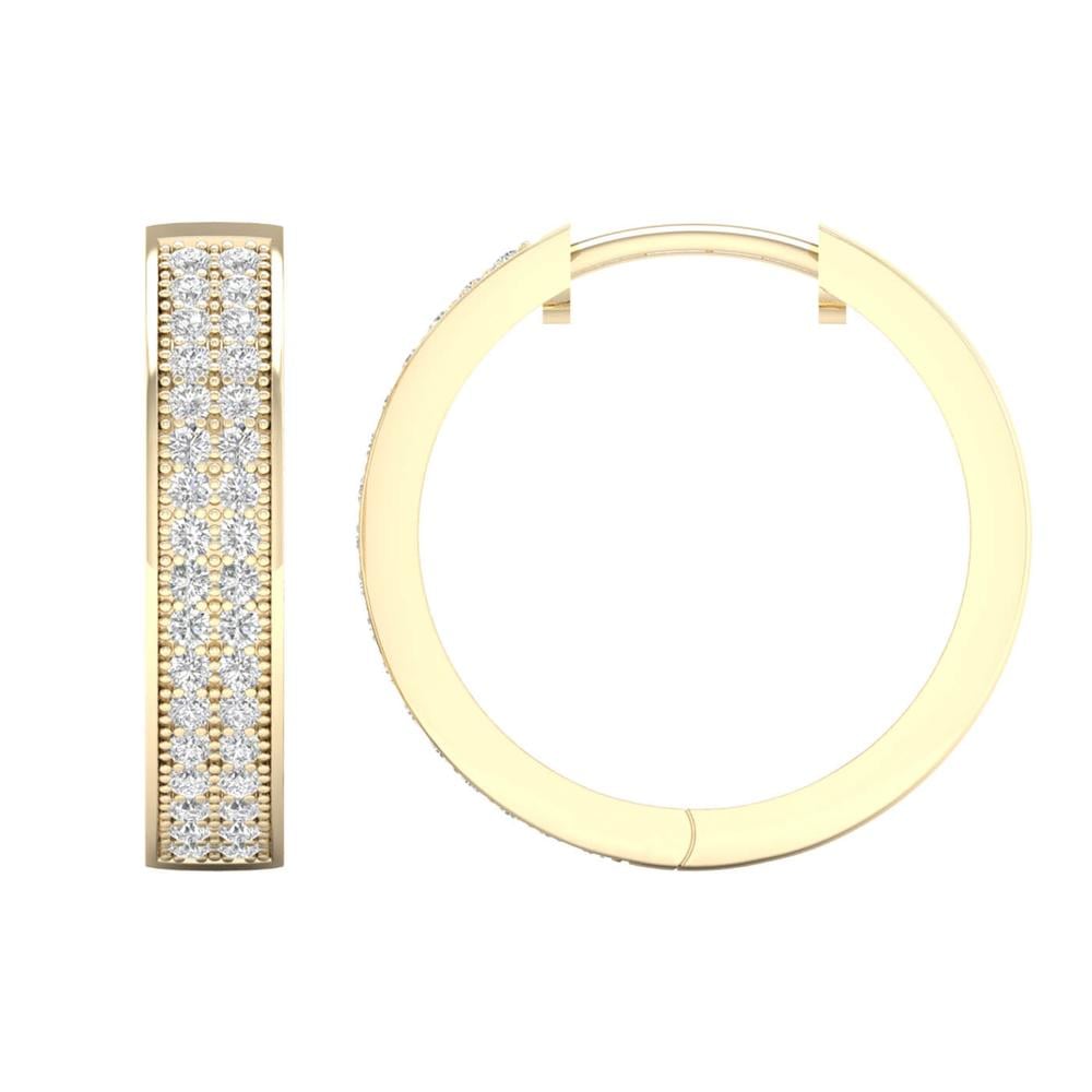 0.20 ct Diamond Hoop Earrings in 10K Gold