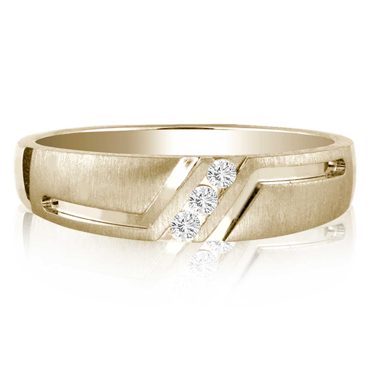 0.10 ct Men's Diamond Band in 14K Gold