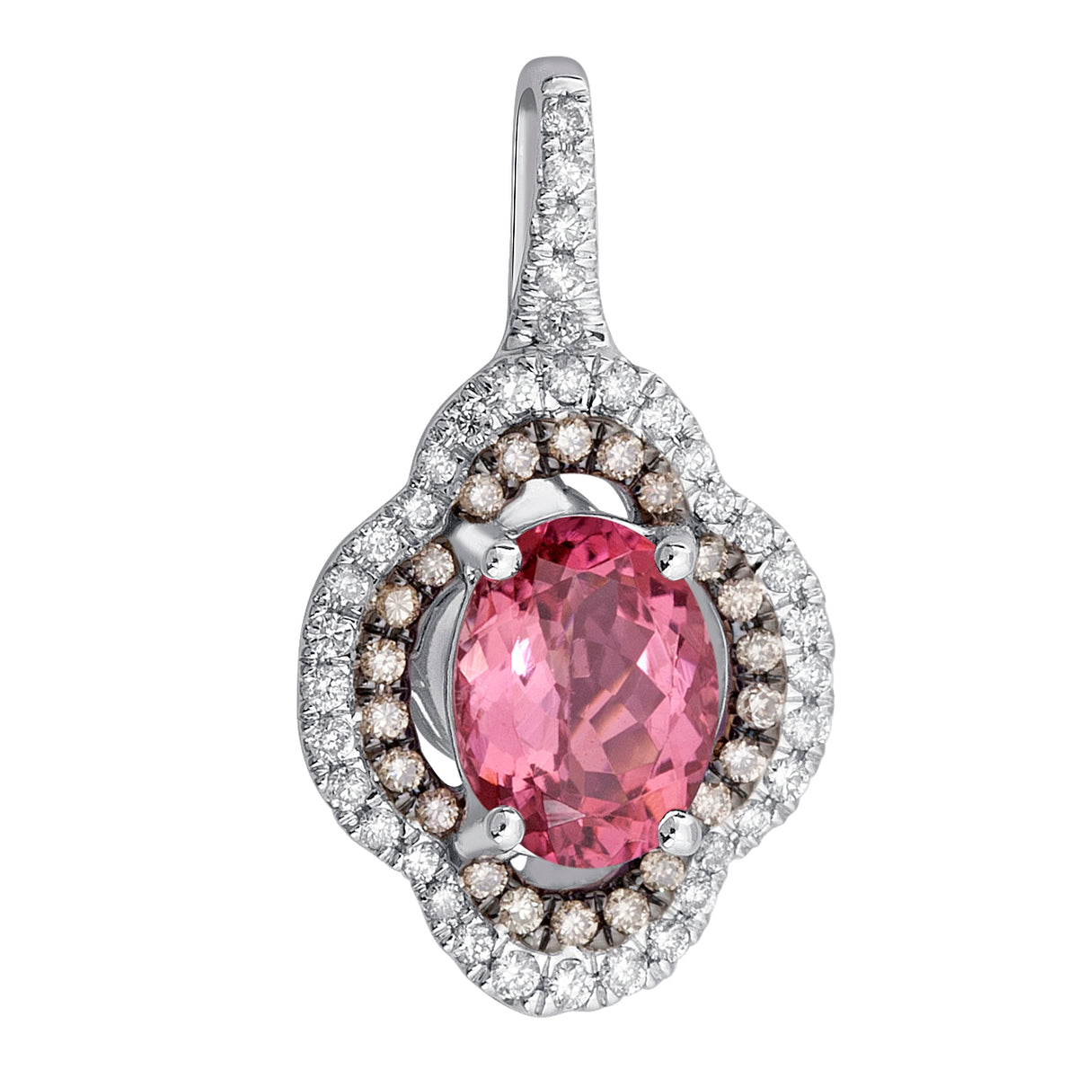 0.28 ct Tourmaline & Diamond Pendant in 18K Gold