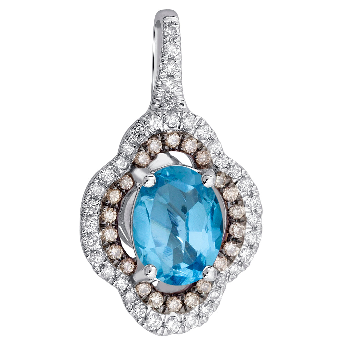 0.28 ct Topaz & Diamond Pendant in 18K Gold
