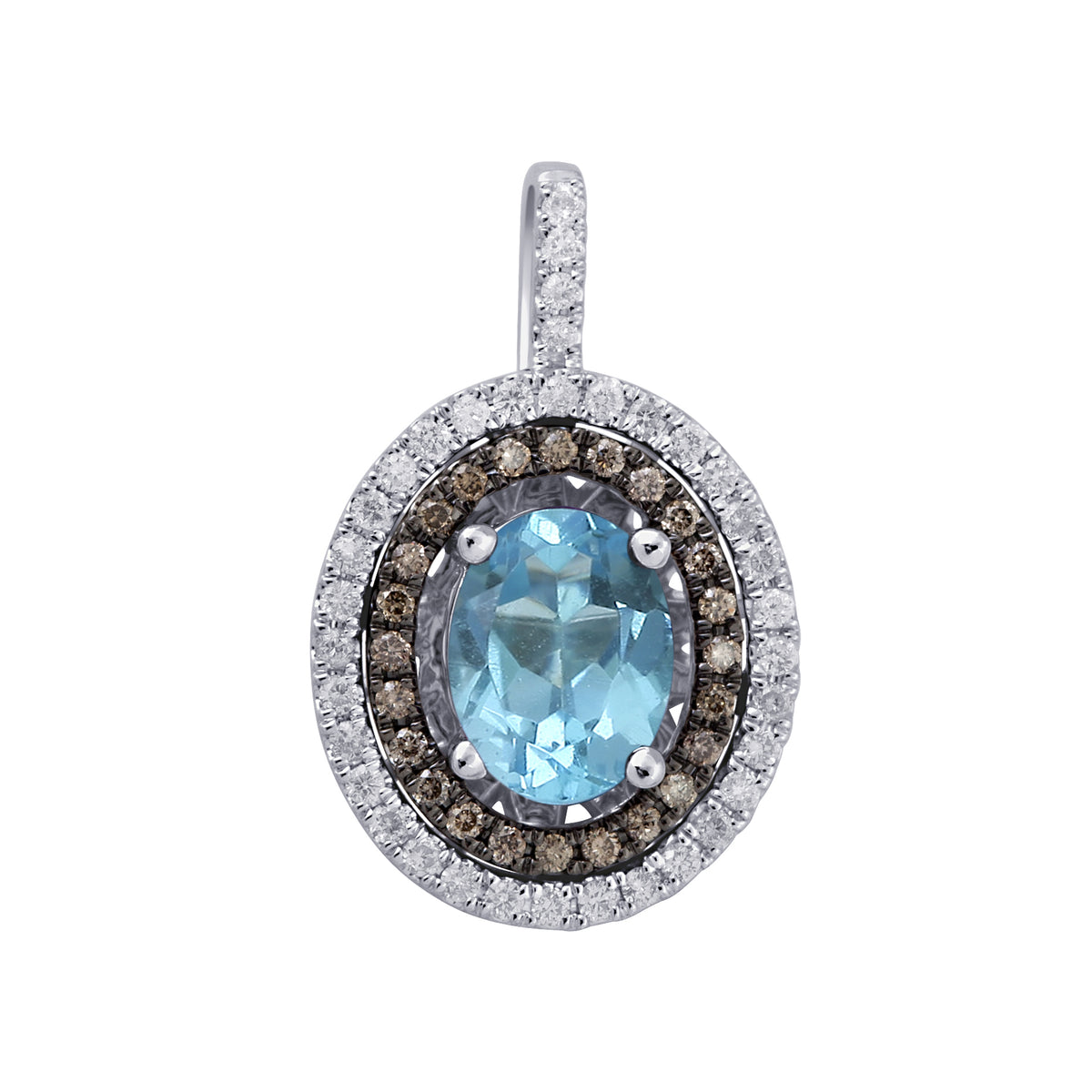 0.30 ct Topaz & Diamond Pendant in 18K Gold