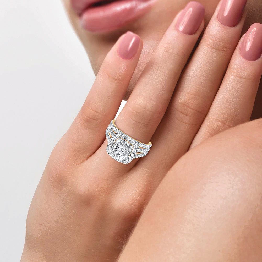 2.00 ct Diamond Bridal Ring in 14K Gold