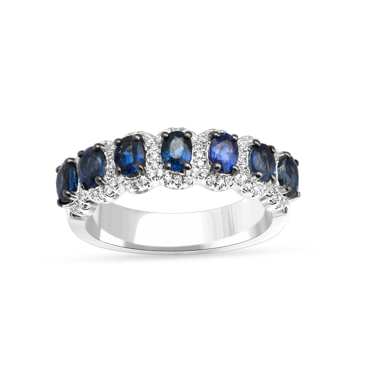 0.24 ct Sapphire & Diamond Band in 14K Gold