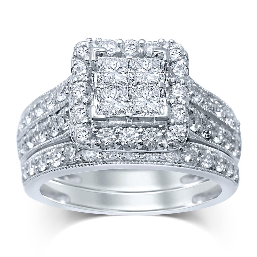 2.00 ct Diamond Bridal Ring in 14K Gold