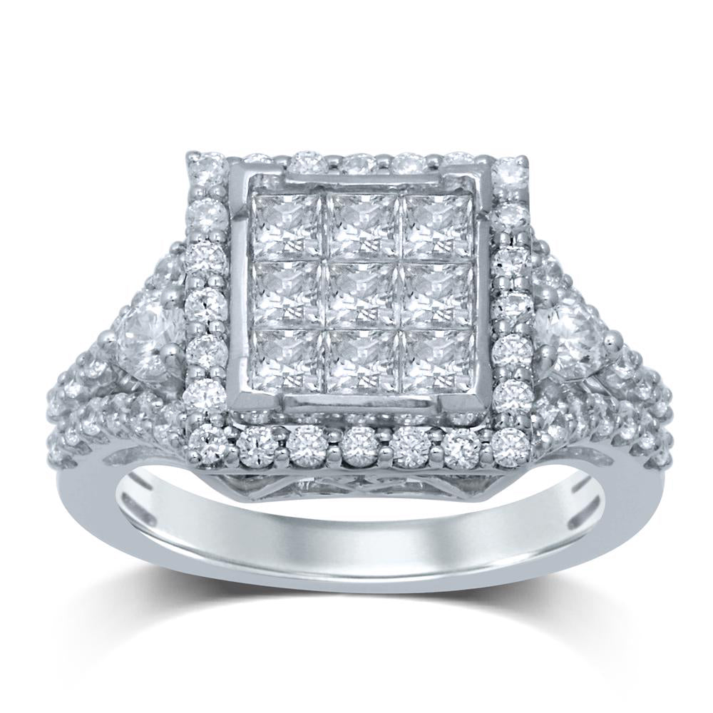 2.00 ct Diamond Bridal Ring in 14K Gold