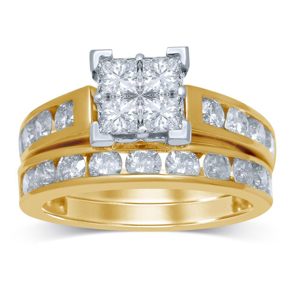 3.00 ct Diamond Bridal Ring in 14K Gold