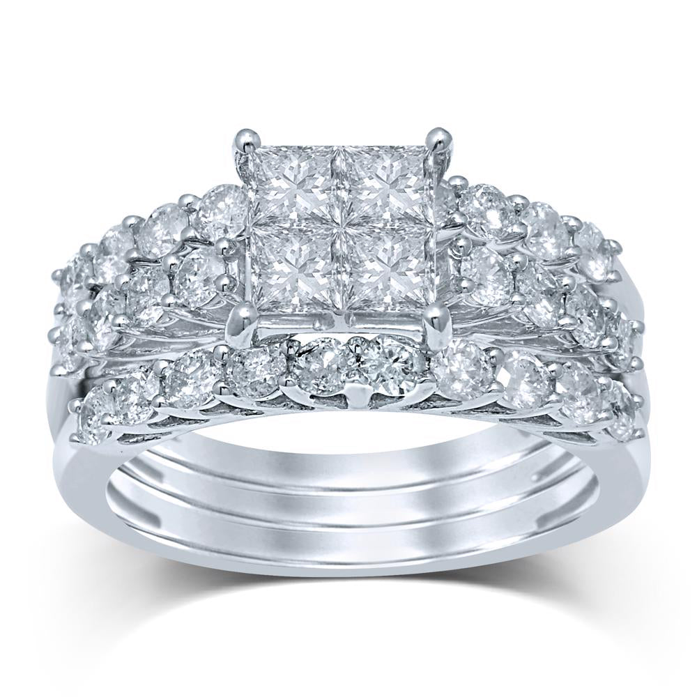 2.04 ct Diamond Bridal Ring in 14K Gold