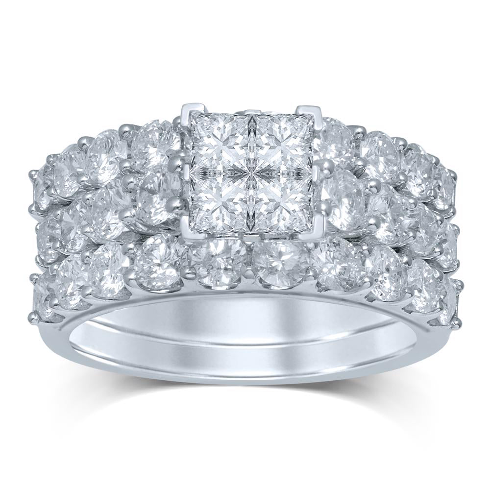 3.00 ct Diamond Bridal Ring in 14K Gold