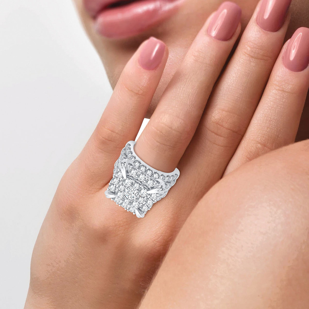 5.25 ct Diamond Bridal Ring in 14K Gold