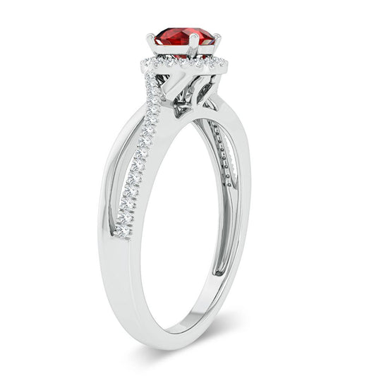 0.10 ct Ruby & Diamond Ring in 14K Gold