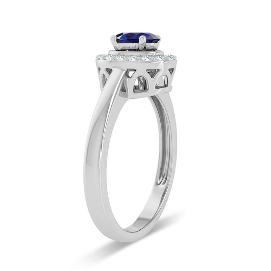 0.15 ct Sapphire & Diamond Ring in 14K Gold