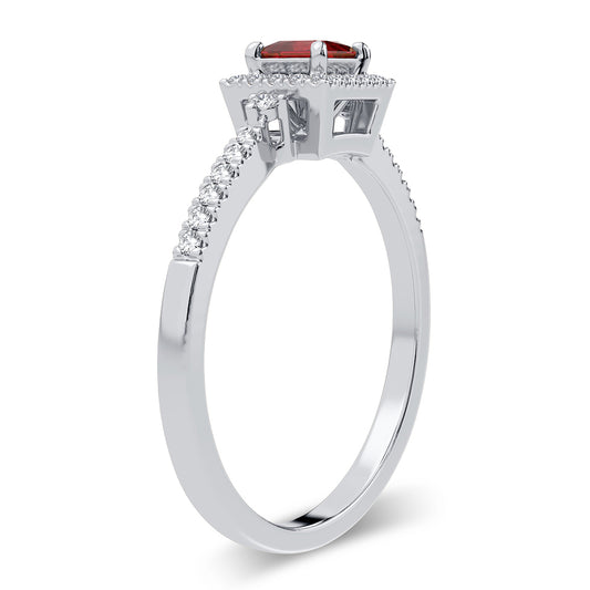 0.14 ct Ruby & Diamond Ring in 14K Gold