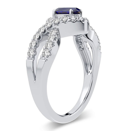 0.50 ct Sapphire & Diamond Ring in 14K Gold