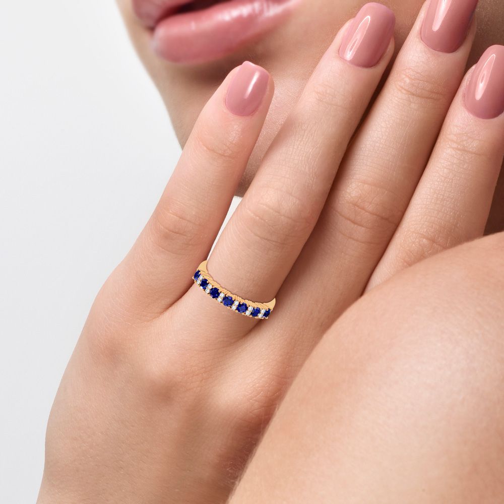 0.10 ct Sapphire & Diamond Ring in 14K Gold