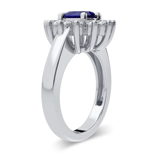 0.78 ct Sapphire & Diamond Ring in 14K Gold