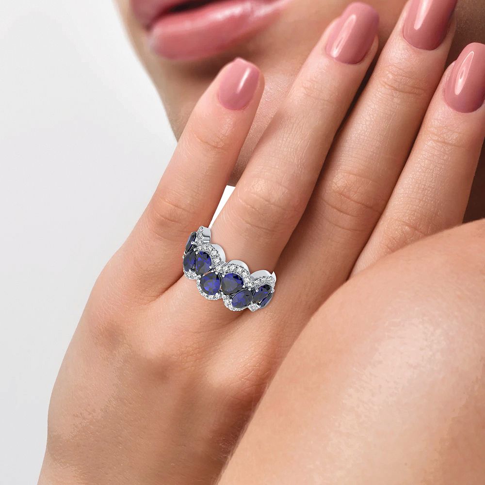 0.50 ct Sapphire & Diamond Ring in 14K Gold