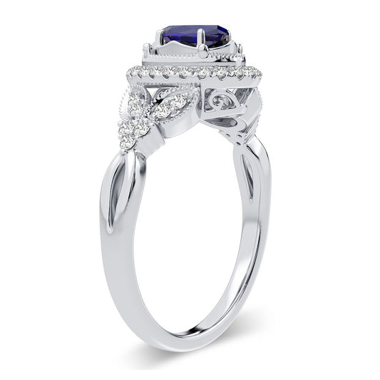 0.20 ct Sapphire & Diamond Ring in 14K Gold