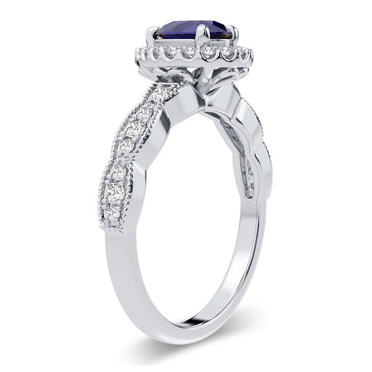 0.28 ct Sapphire & Diamond Ring in 14K Gold