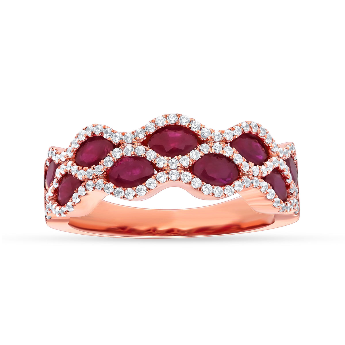 0.28 ct Ruby & Diamond Band in 14K Gold
