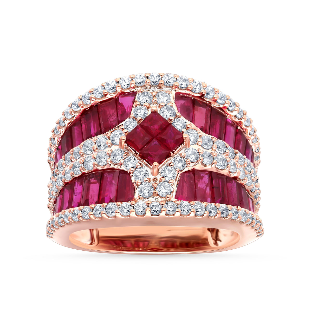 1.20 ct Ruby & Diamond Ring in 14K Gold
