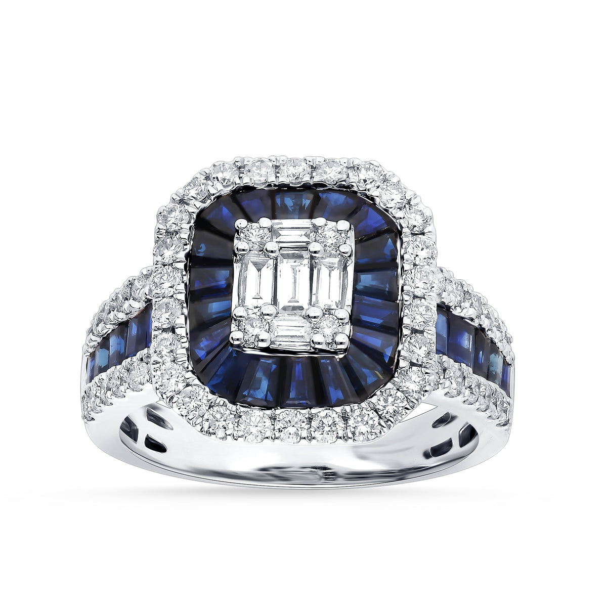 0.84 ct Sapphire & Diamond Ring in 14K Gold