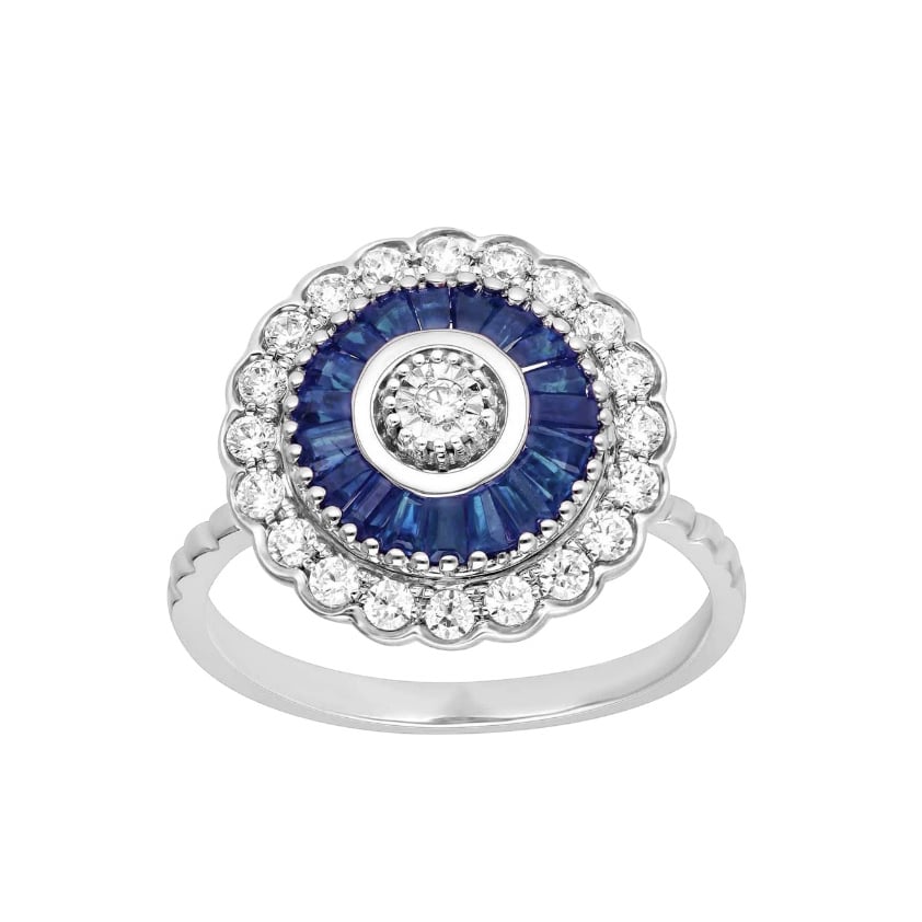0.41 ct Sapphire & Diamond Ring in 14K Gold