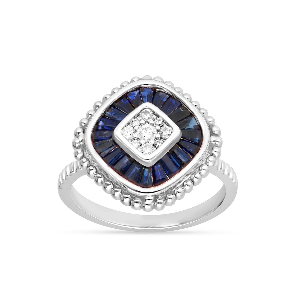 0.13 ct Sapphire & Diamond Ring in 14K Gold