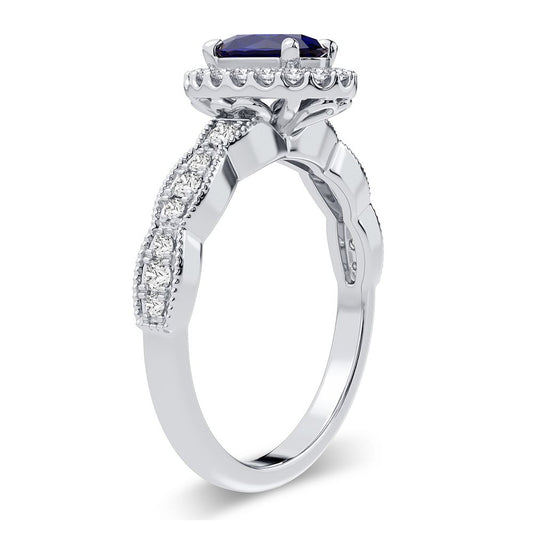 0.25 ct Sapphire & Diamond Ring in 14K Gold