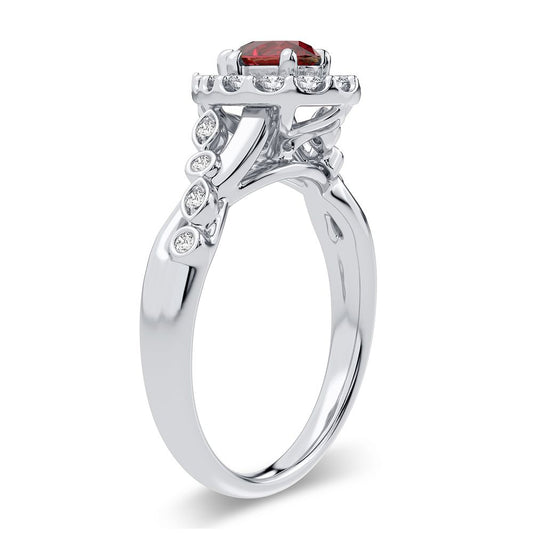 0.28 ct Ruby & Diamond Ring in 14K Gold