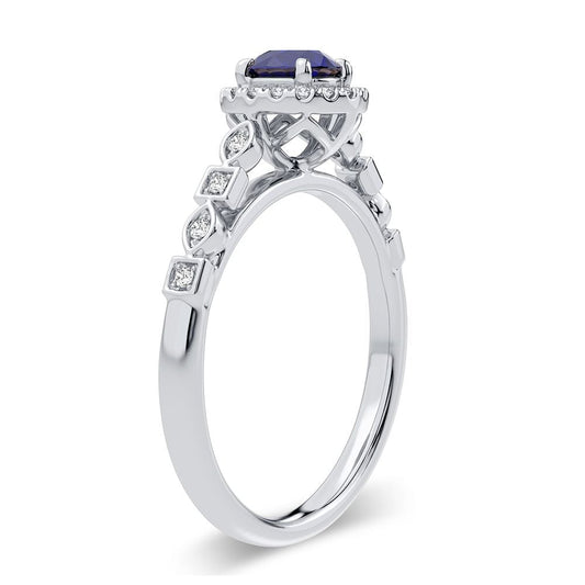 0.10 ct Sapphire & Diamond Ring in 14K Gold