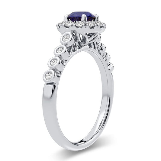 0.36 ct Sapphire & Diamond Ring in 14K Gold