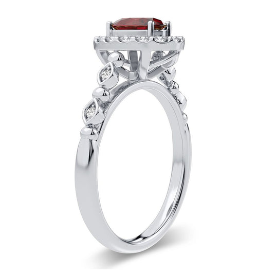 0.28 ct Ruby & Diamond Ring in 14K Gold