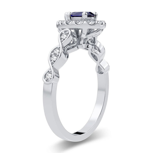 0.28 ct Sapphire & Diamond Ring in 14K Gold