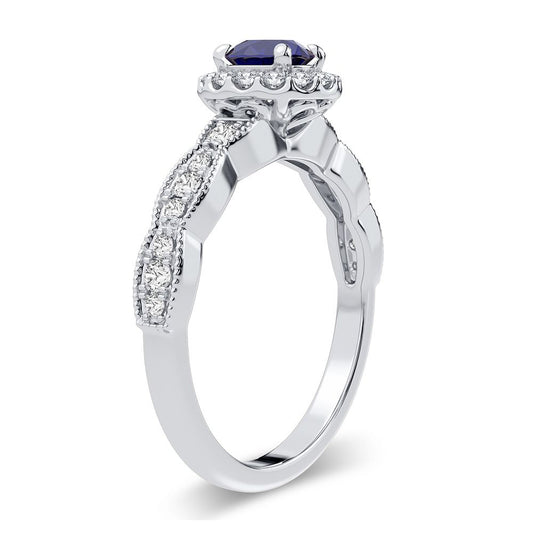 0.28 ct Sapphire & Diamond Ring in 14K Gold