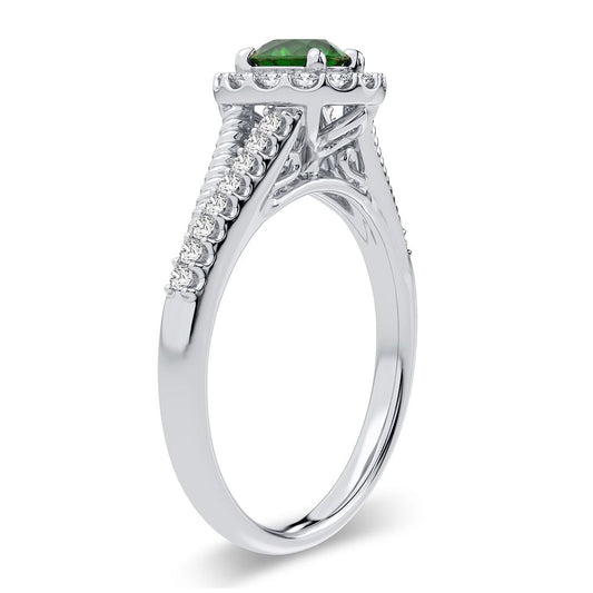 0.25 ct Emerald & Diamond Ring in 14K Gold
