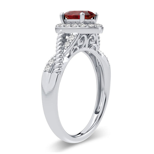 0.25 ct Ruby & Diamond Ring in 14K Gold