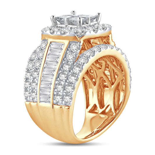 4.00 ct Diamond Bridal Ring in 14K Gold