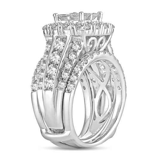 4.00 ct Diamond Bridal Ring in 14K Gold