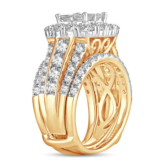 4.00 ct Diamond Bridal Ring in 14K Gold