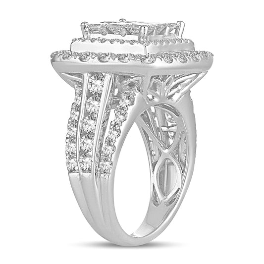 4.00 ct Diamond Bridal Ring in 14K Gold