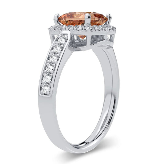 0.33 ct Morganite & Diamond Ring in 14K Gold