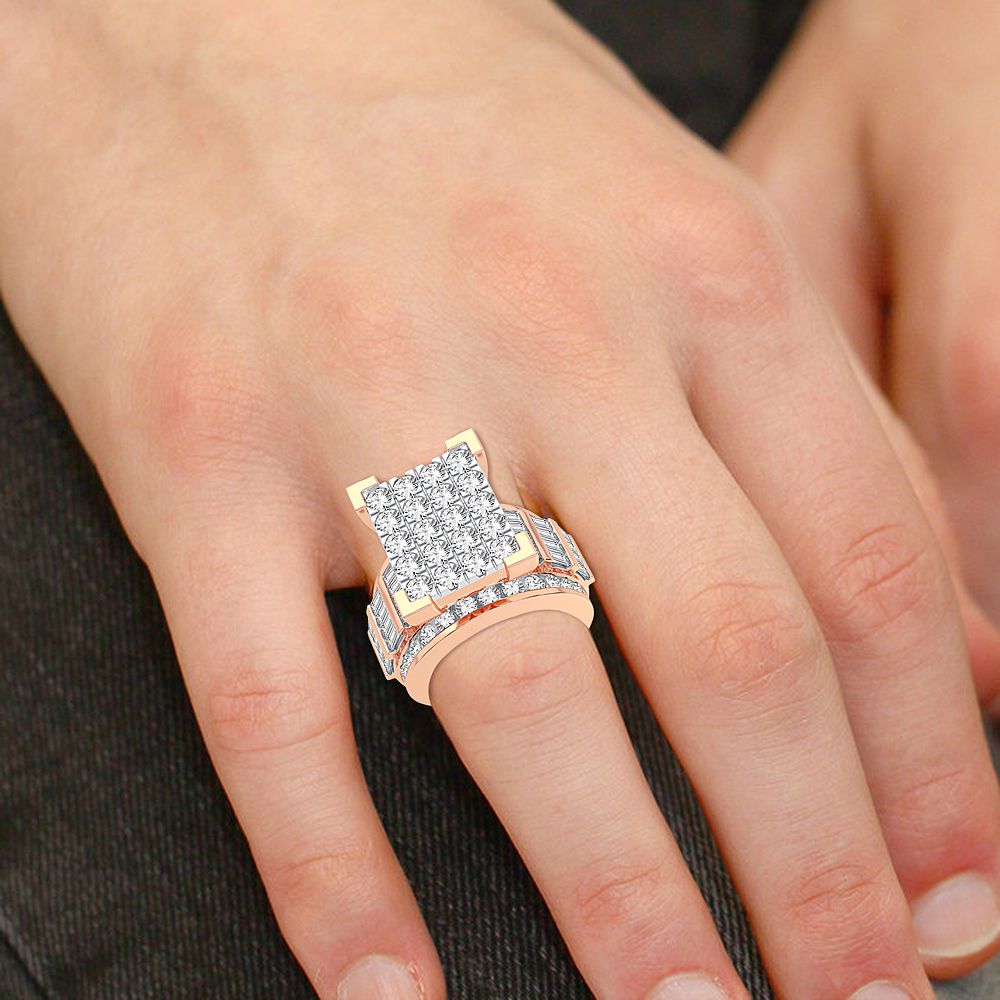 3.90 ct Men's Diamond Ring in 10K Gold