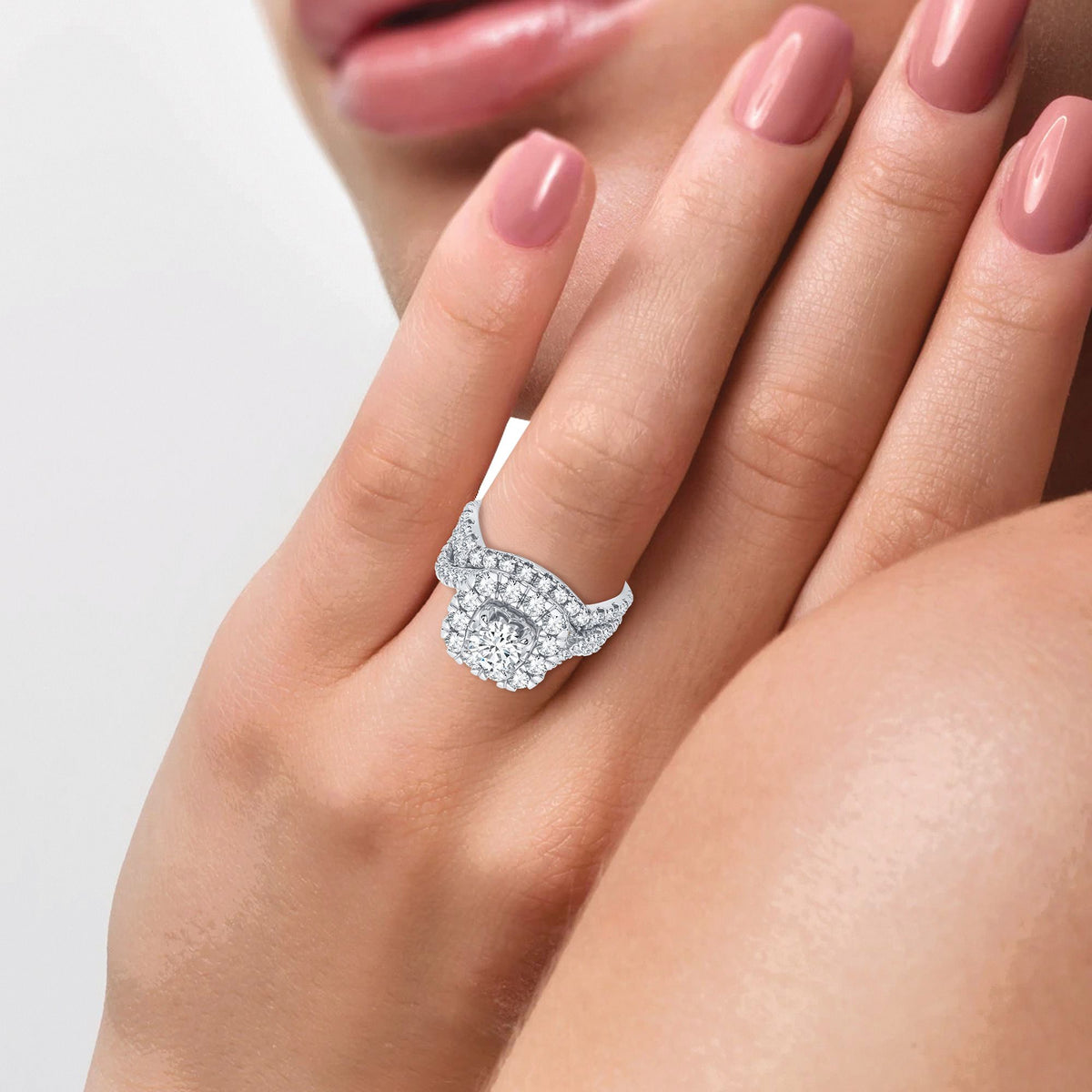 2.00 ct Diamond Bridal Ring in 14K Gold