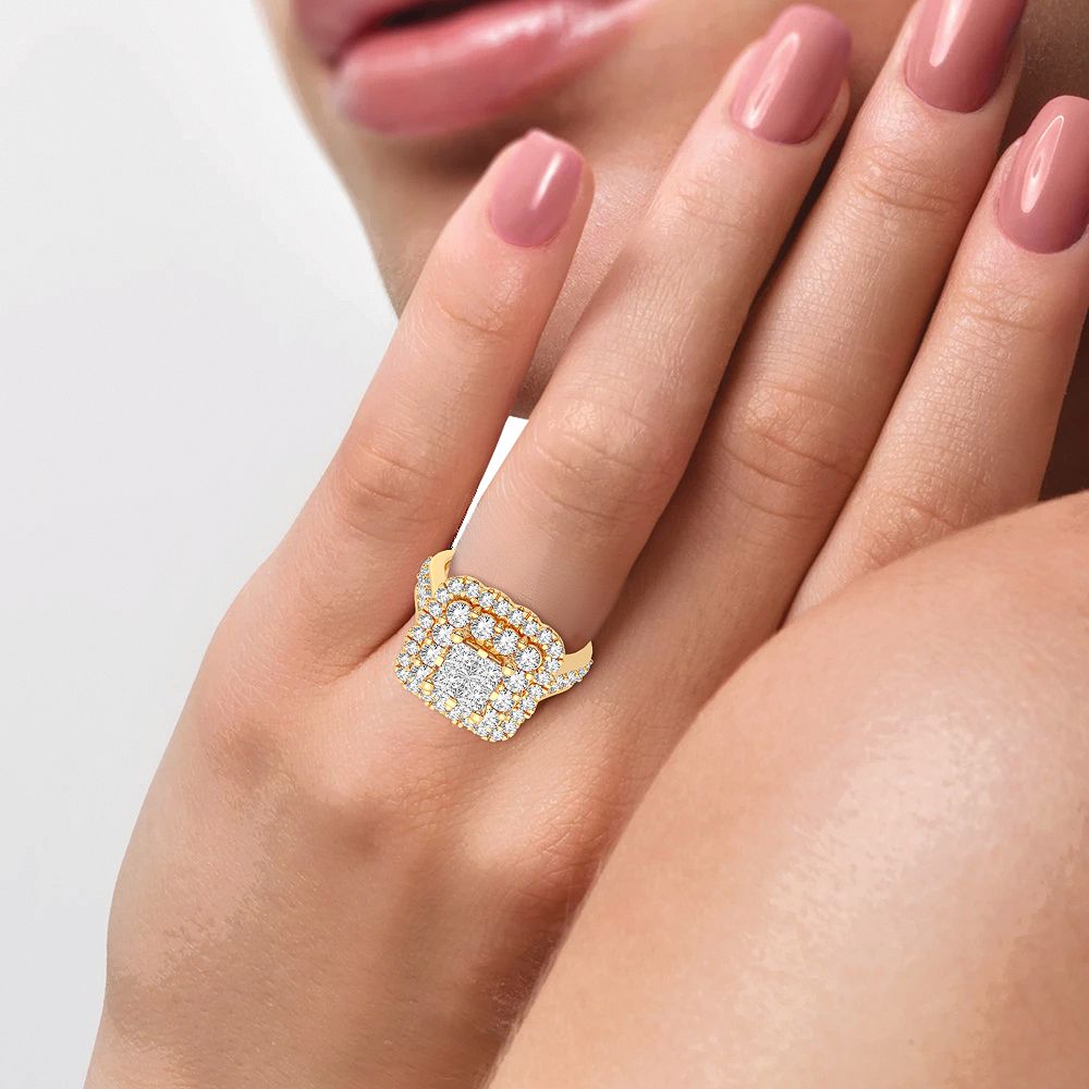 2.00 ct Diamond Bridal Ring in 14K Gold
