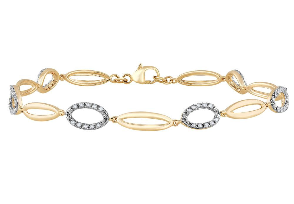 0.25 ct Diamond Bracelet in 10K Gold