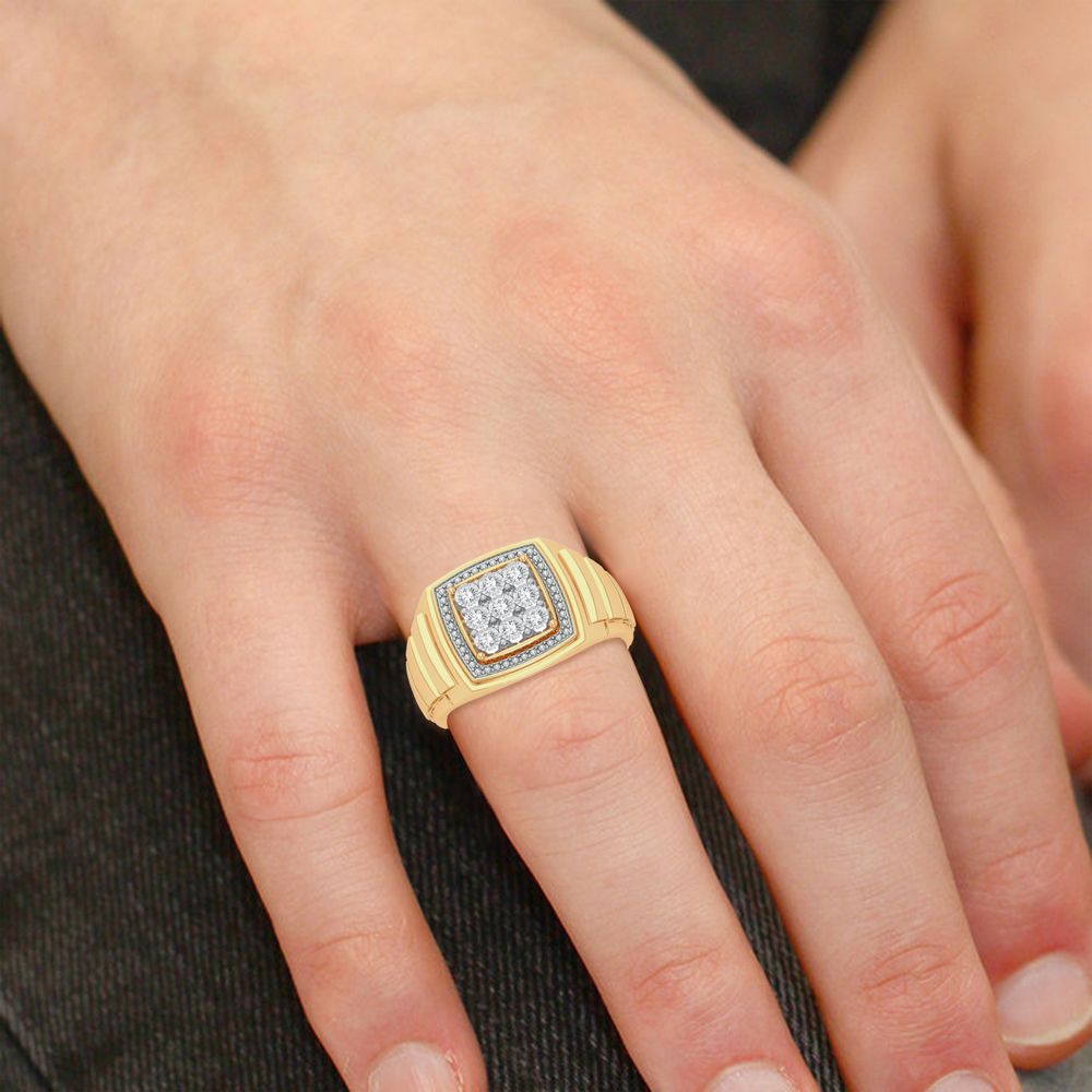 0.20 ct Men's Diamond Ring in 10K Gold