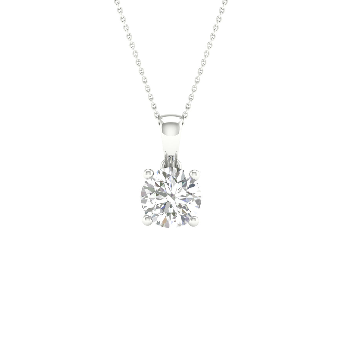 14K 0.50CT Certified Lab Grown Diamond Pendant